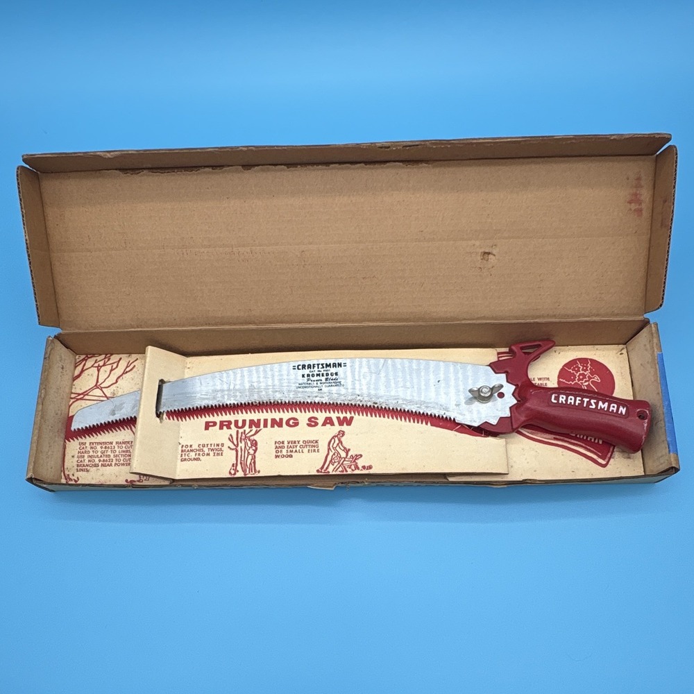 Vintage 1950s Craftsman Kromedge Pruning Saw 9-8623 Cat 8621 In Original Box USA